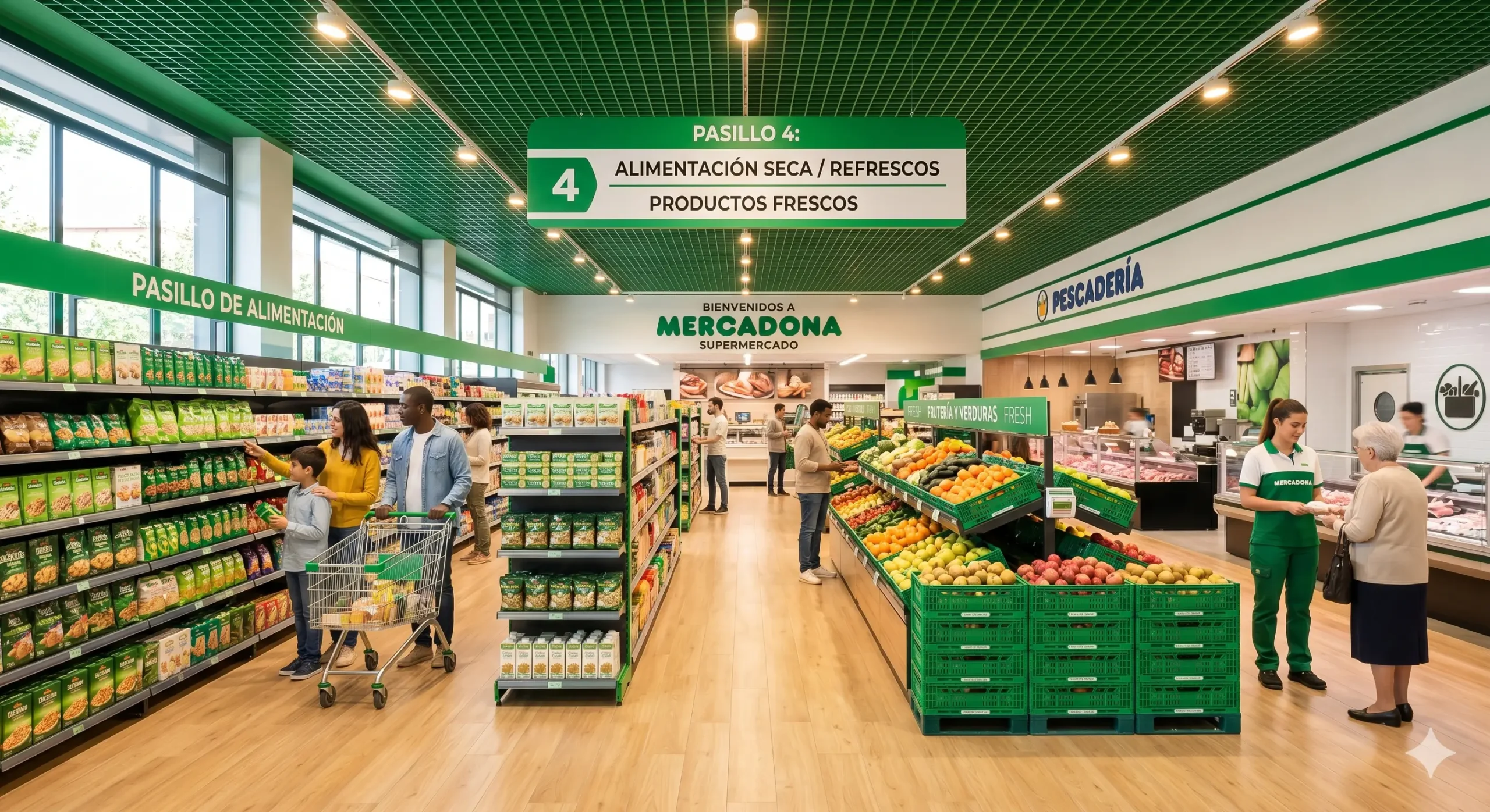 Interior supermercado Mercadona
