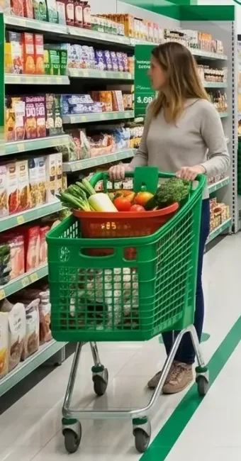 Cliente comprando en Mercadona